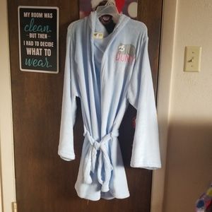 Sloth Dont Disturb fuzzy bath robe